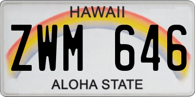 HI license plate ZWM646