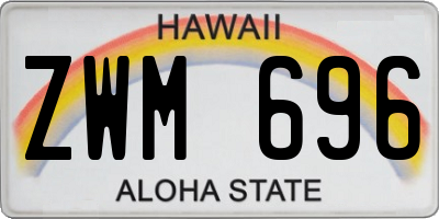 HI license plate ZWM696