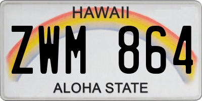 HI license plate ZWM864