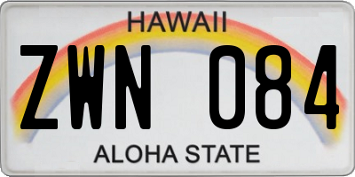HI license plate ZWN084