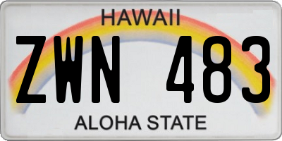 HI license plate ZWN483