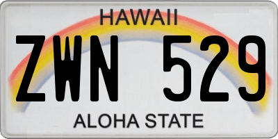 HI license plate ZWN529