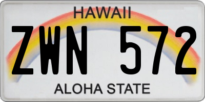 HI license plate ZWN572