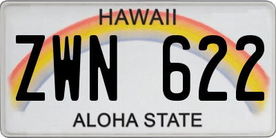 HI license plate ZWN622
