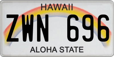 HI license plate ZWN696