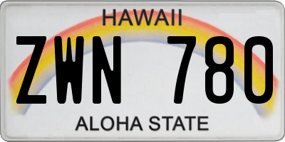 HI license plate ZWN780