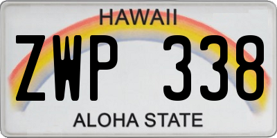 HI license plate ZWP338