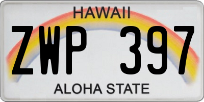 HI license plate ZWP397