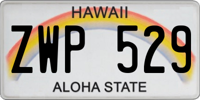 HI license plate ZWP529