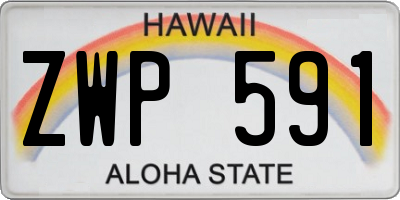 HI license plate ZWP591