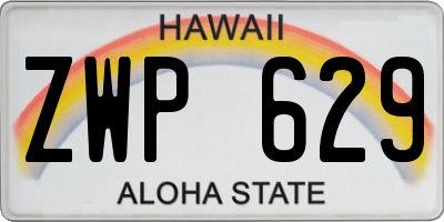 HI license plate ZWP629