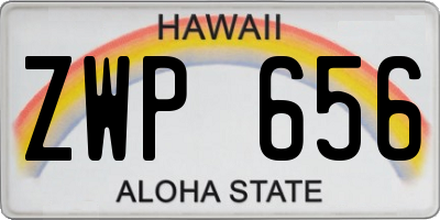 HI license plate ZWP656