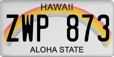 HI license plate ZWP873