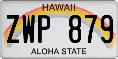HI license plate ZWP879