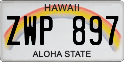 HI license plate ZWP897