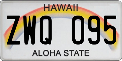 HI license plate ZWQ095
