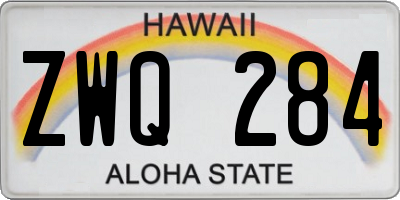 HI license plate ZWQ284