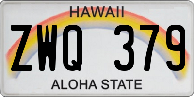 HI license plate ZWQ379