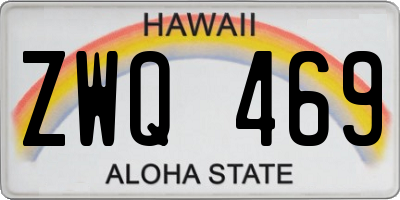 HI license plate ZWQ469