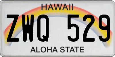 HI license plate ZWQ529