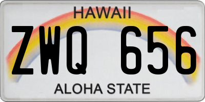 HI license plate ZWQ656