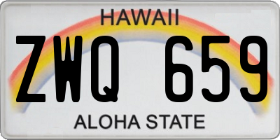 HI license plate ZWQ659