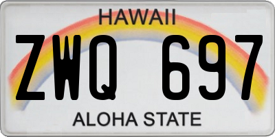 HI license plate ZWQ697