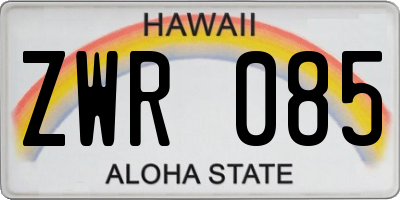 HI license plate ZWR085
