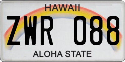 HI license plate ZWR088