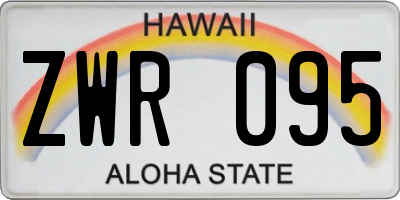 HI license plate ZWR095
