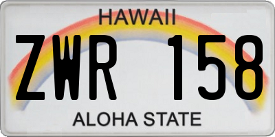 HI license plate ZWR158