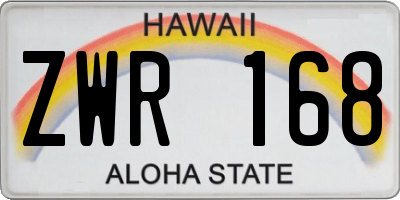 HI license plate ZWR168