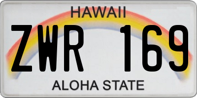 HI license plate ZWR169