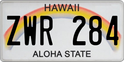 HI license plate ZWR284