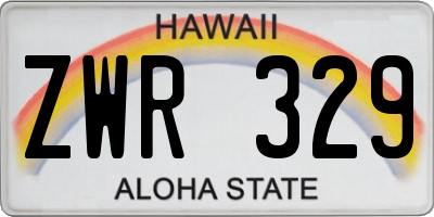 HI license plate ZWR329