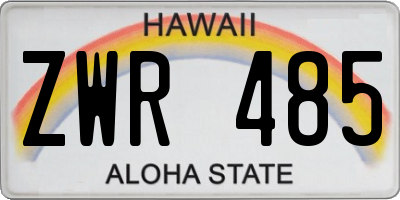 HI license plate ZWR485
