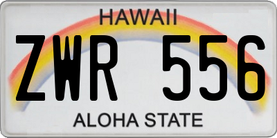 HI license plate ZWR556