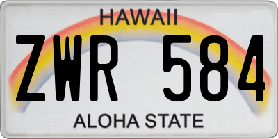 HI license plate ZWR584