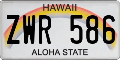 HI license plate ZWR586