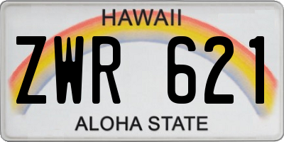 HI license plate ZWR621