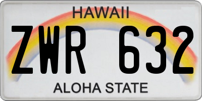 HI license plate ZWR632