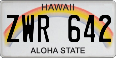 HI license plate ZWR642