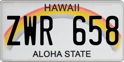 HI license plate ZWR658