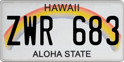 HI license plate ZWR683