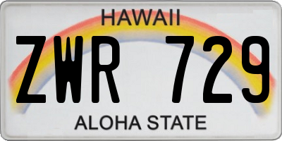 HI license plate ZWR729