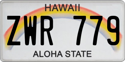 HI license plate ZWR779