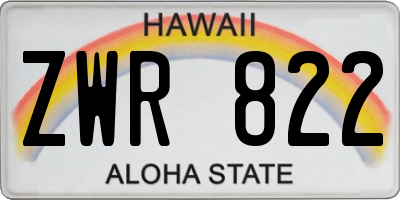 HI license plate ZWR822
