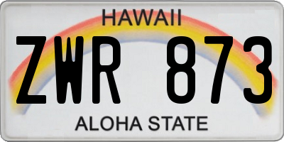 HI license plate ZWR873