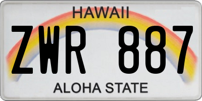 HI license plate ZWR887