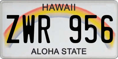 HI license plate ZWR956